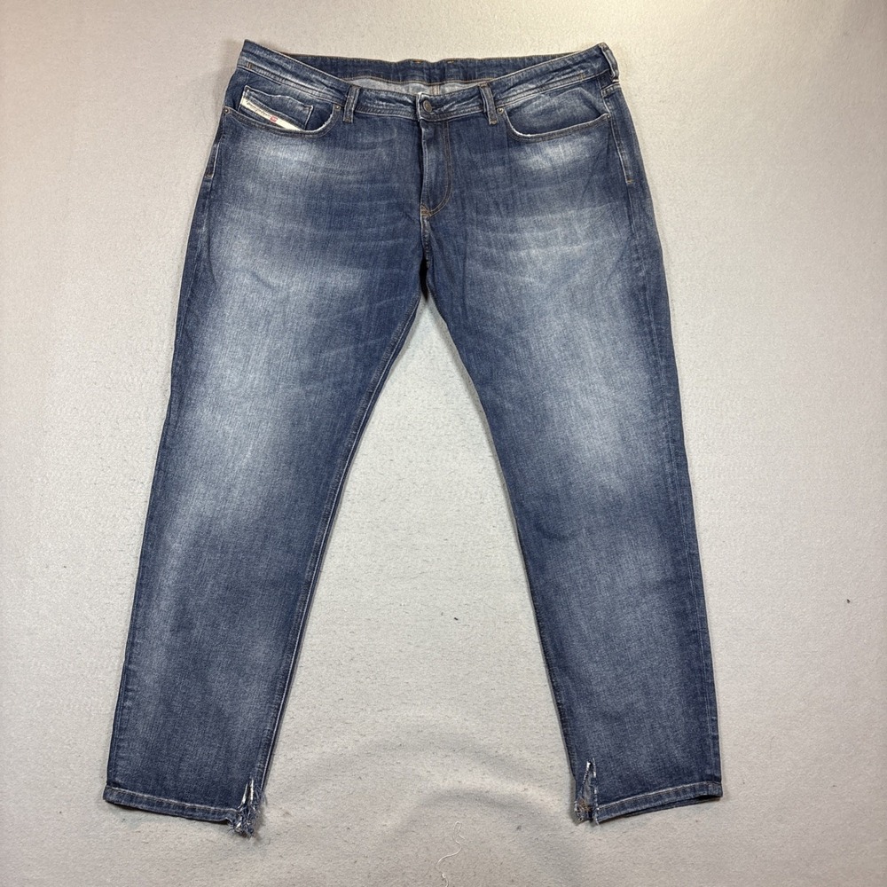 Diesel Industry Denim Division Mens Relaxed Taper Blue Jeans Medium Wash Size 38